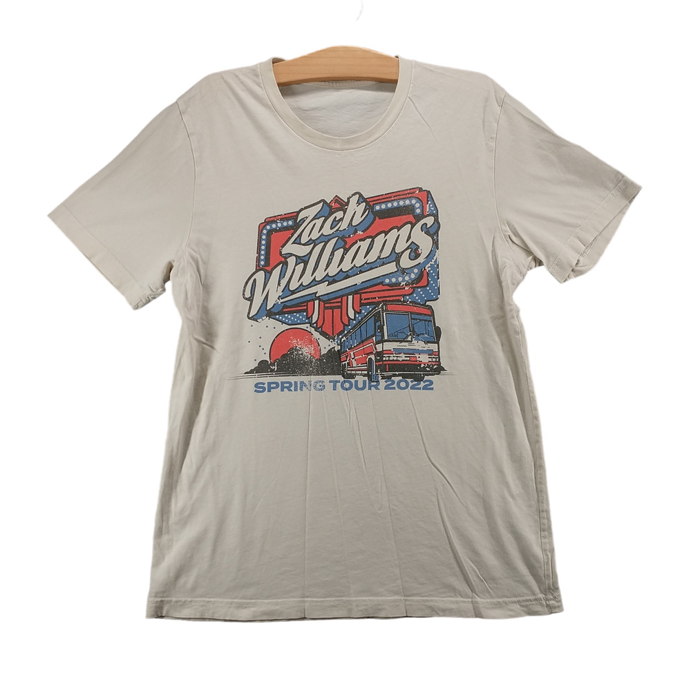 Unbranded Men's Zach Williams Spring Tour 2022 T-Shirt White L Short Sleeve